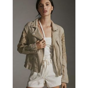 Anthropologie Tessa Embroidered Boyfriend Jacket Size XS. H